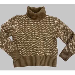 PENDLETON Sweater LambsWool Cotton Women’s Size Med Petite Vintage Mock Neck